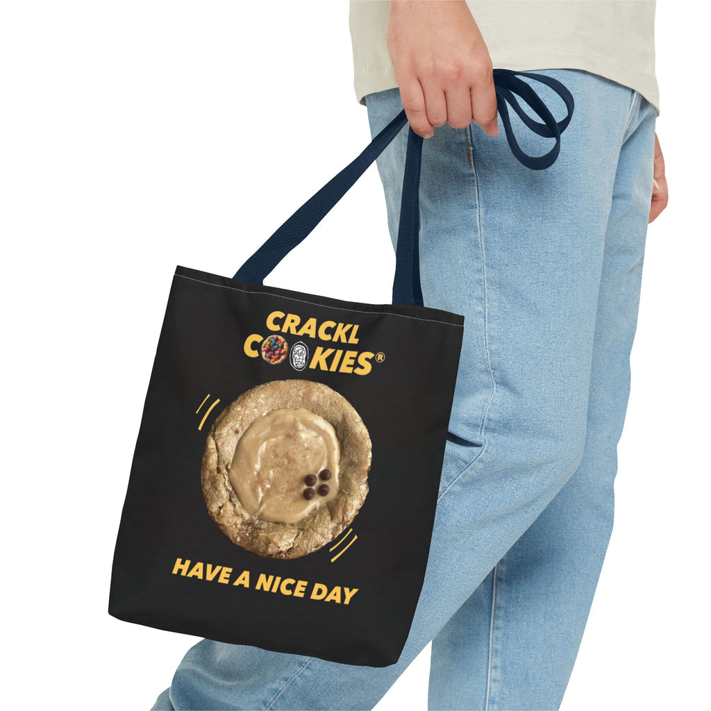 Crackl Cookies Tote Bag — 'Have A Nice Day' Cookie Logo Grocery & Everyday Tote