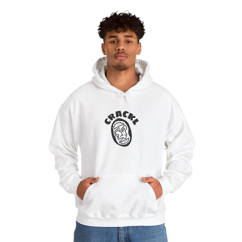 Crackl Face Graphic Hoodie – Retro Cartoon Logo Pullover