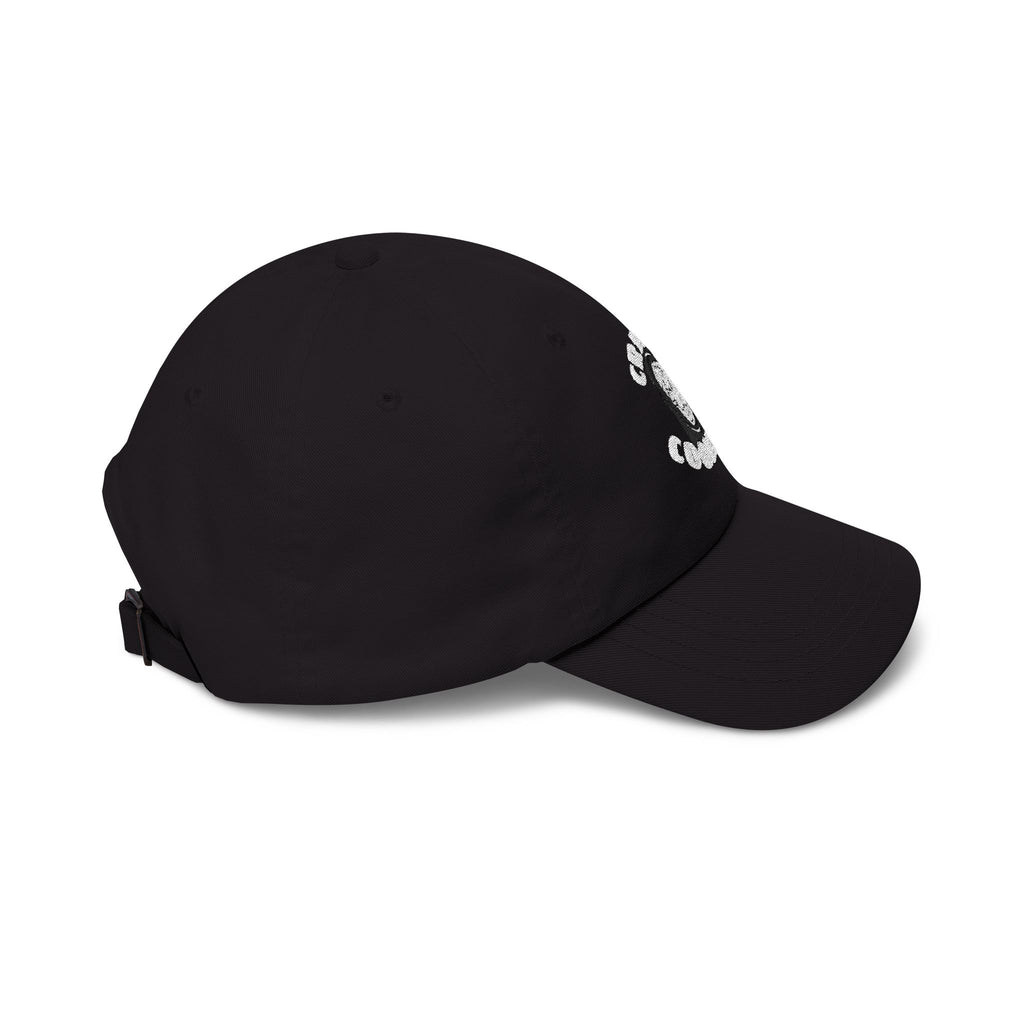 Black Crackl Cookies Cap — Vintage Logo Embroidered Baseball Hat